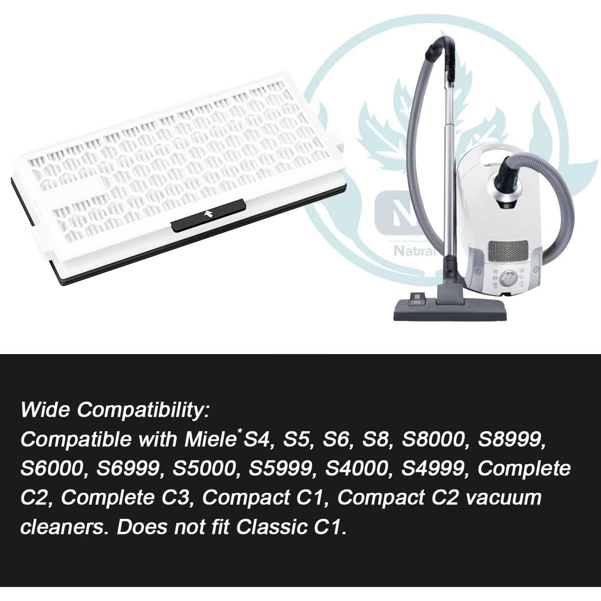 Paquete de 2 Filtros HEPA NKA SF-HA50 para Aspiradoras Miele