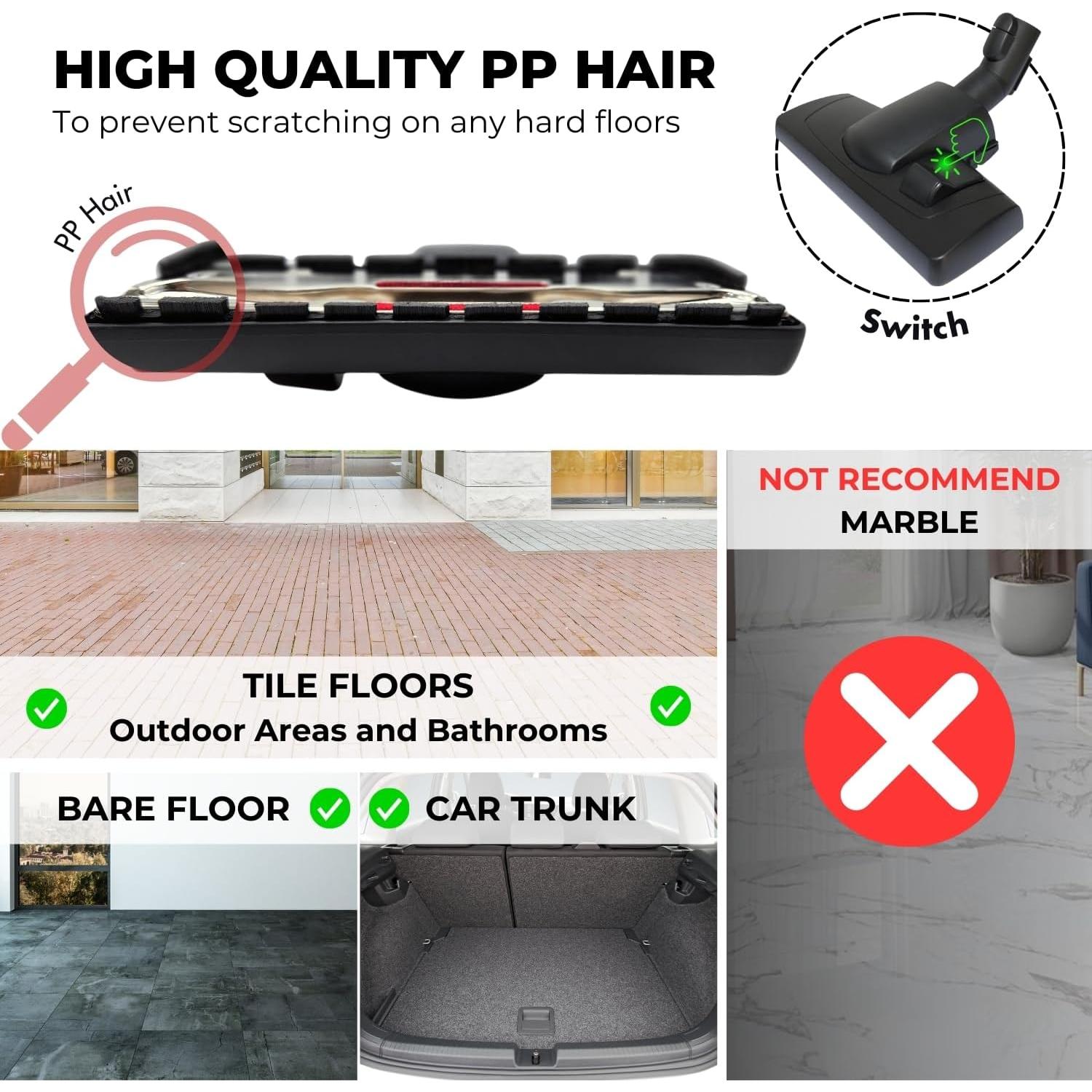 Cabezal de Aspiradora GHAMADE 35MM Compatible Miele Alfombras