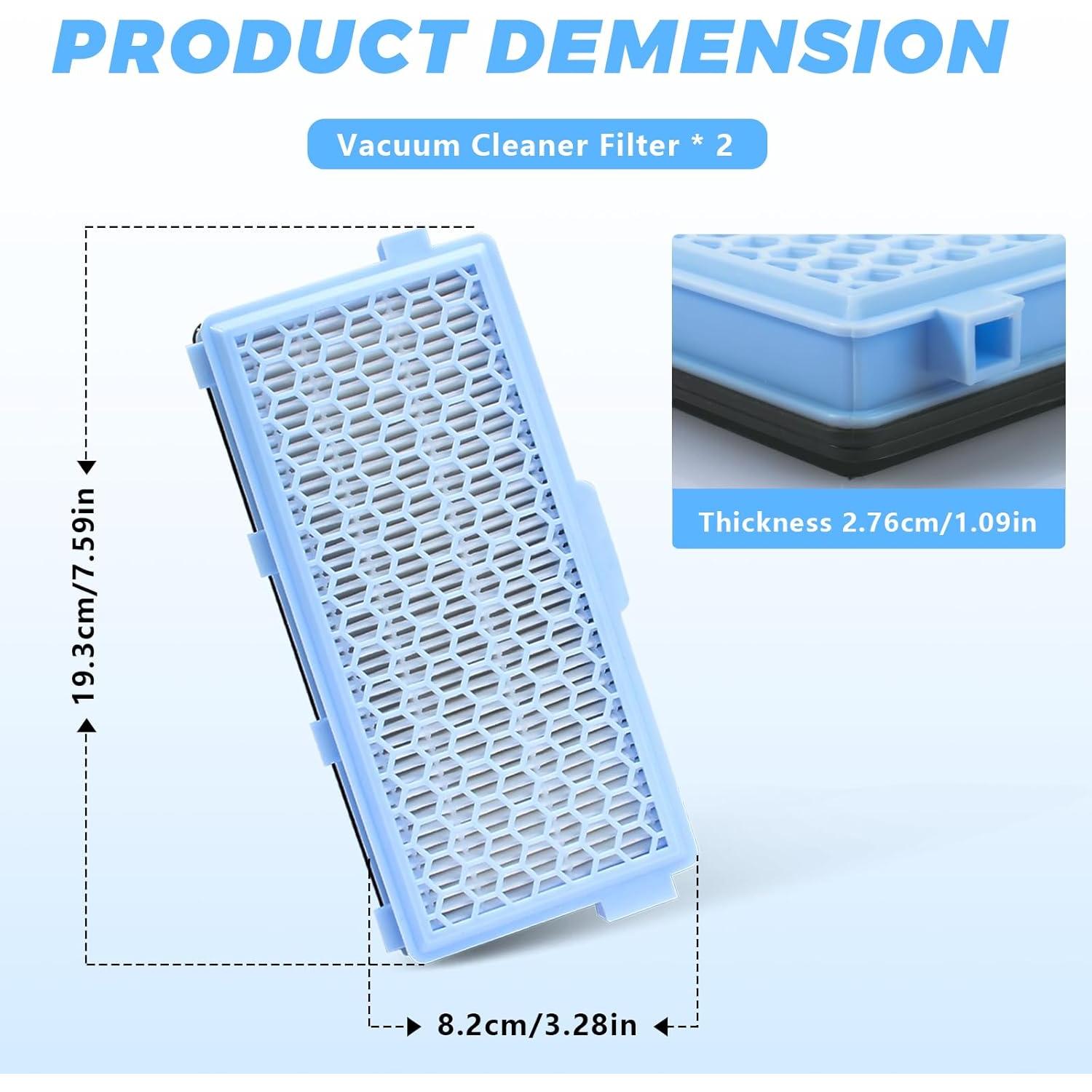 Filtro HEPA AirClean 50 Alocs para Aspiradora Miele - 2 Paquetes