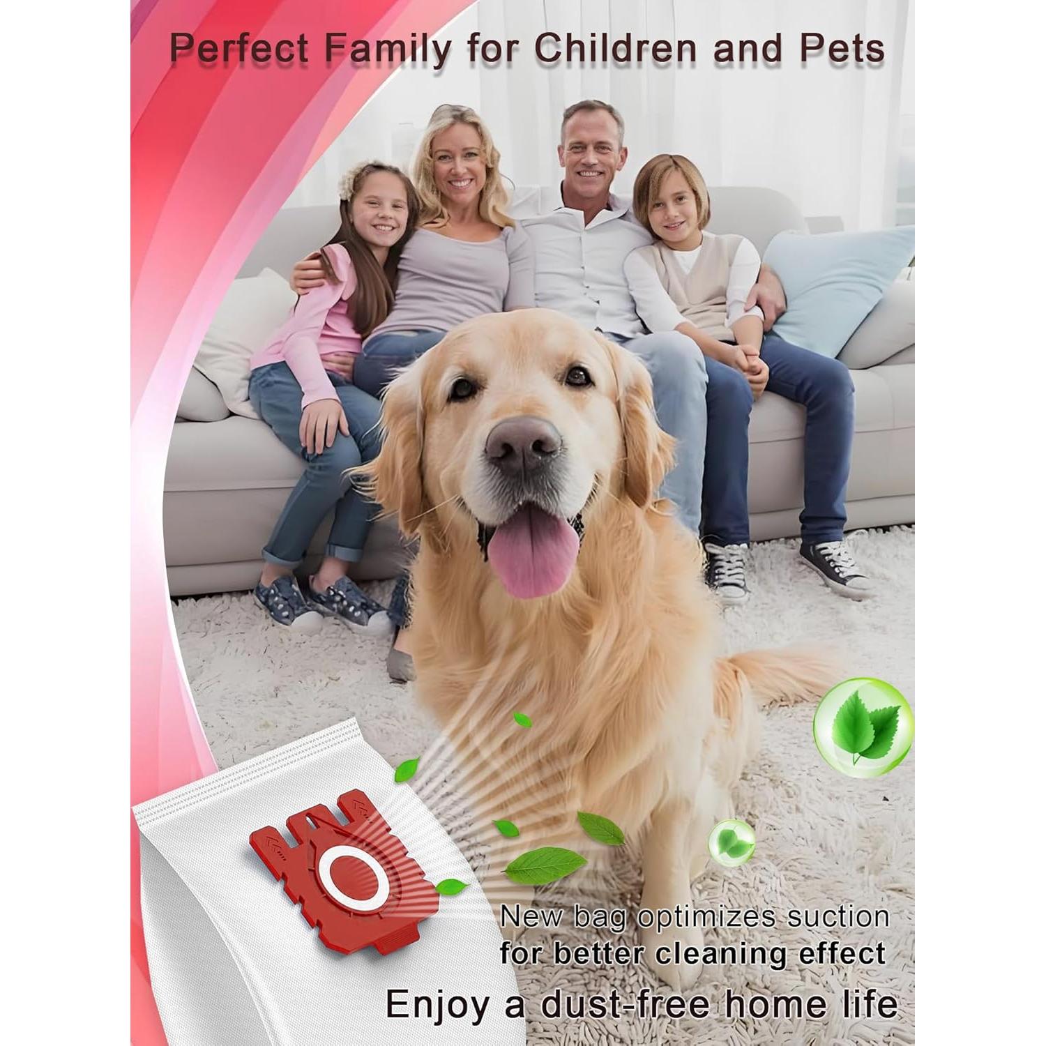 8 Bolsas de Polvo E-HAO para Aspiradora Miele FJM/GN