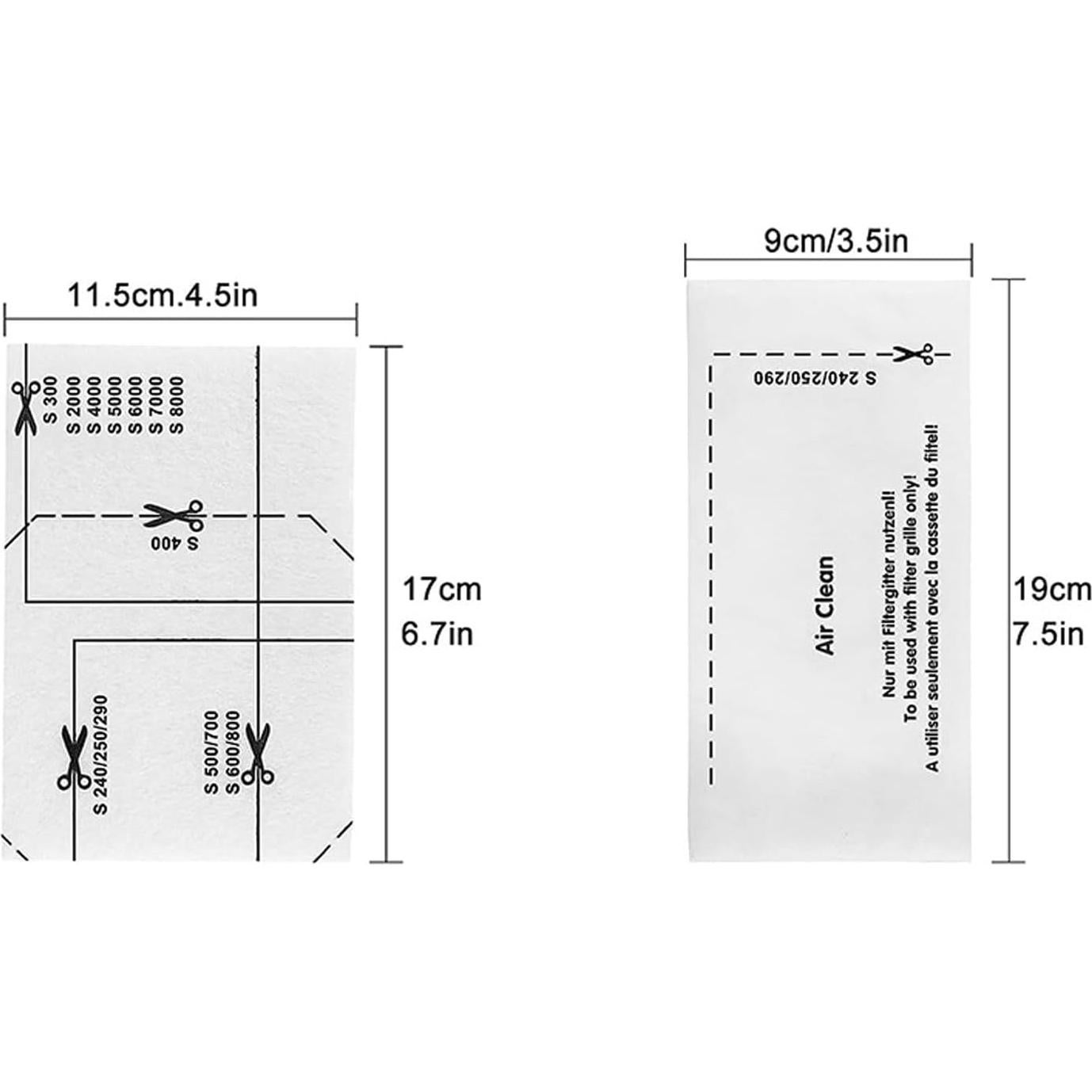 Paquete de 12 Filtros AirClean Melakee para Aspiradoras Miele