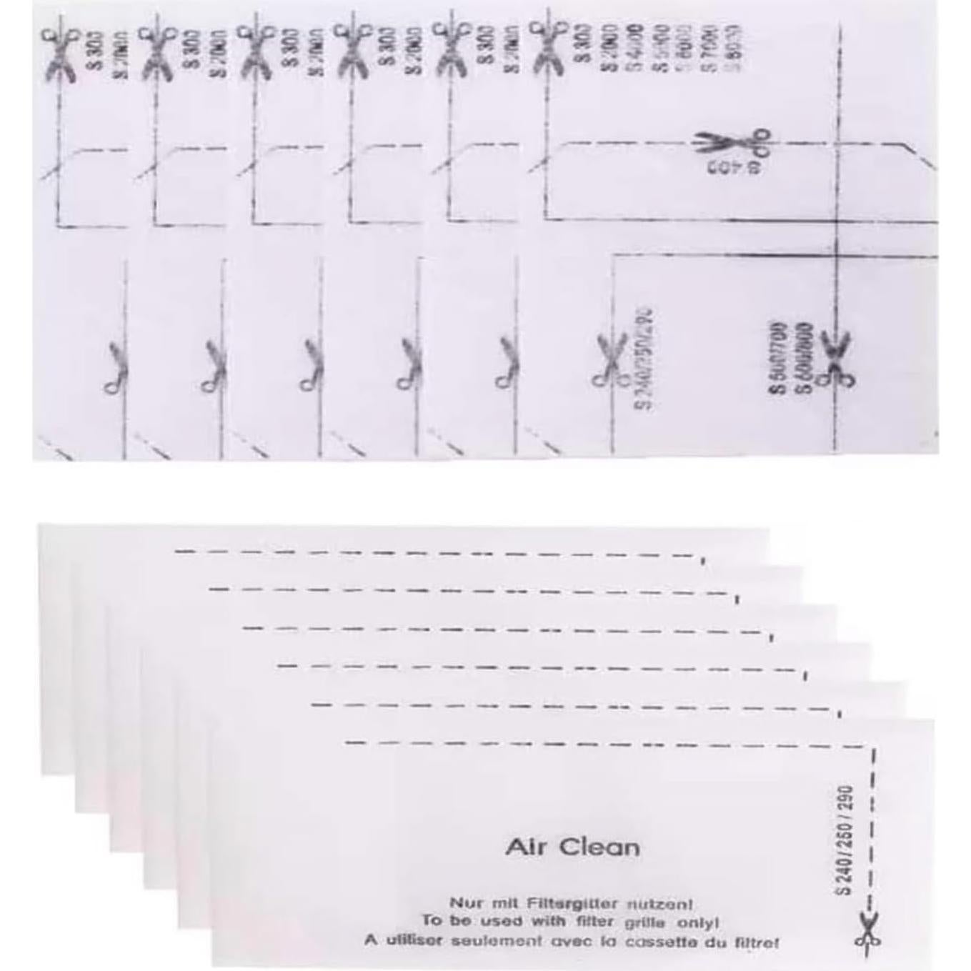 Paquete de 12 Filtros AirClean Melakee para Aspiradoras Miele