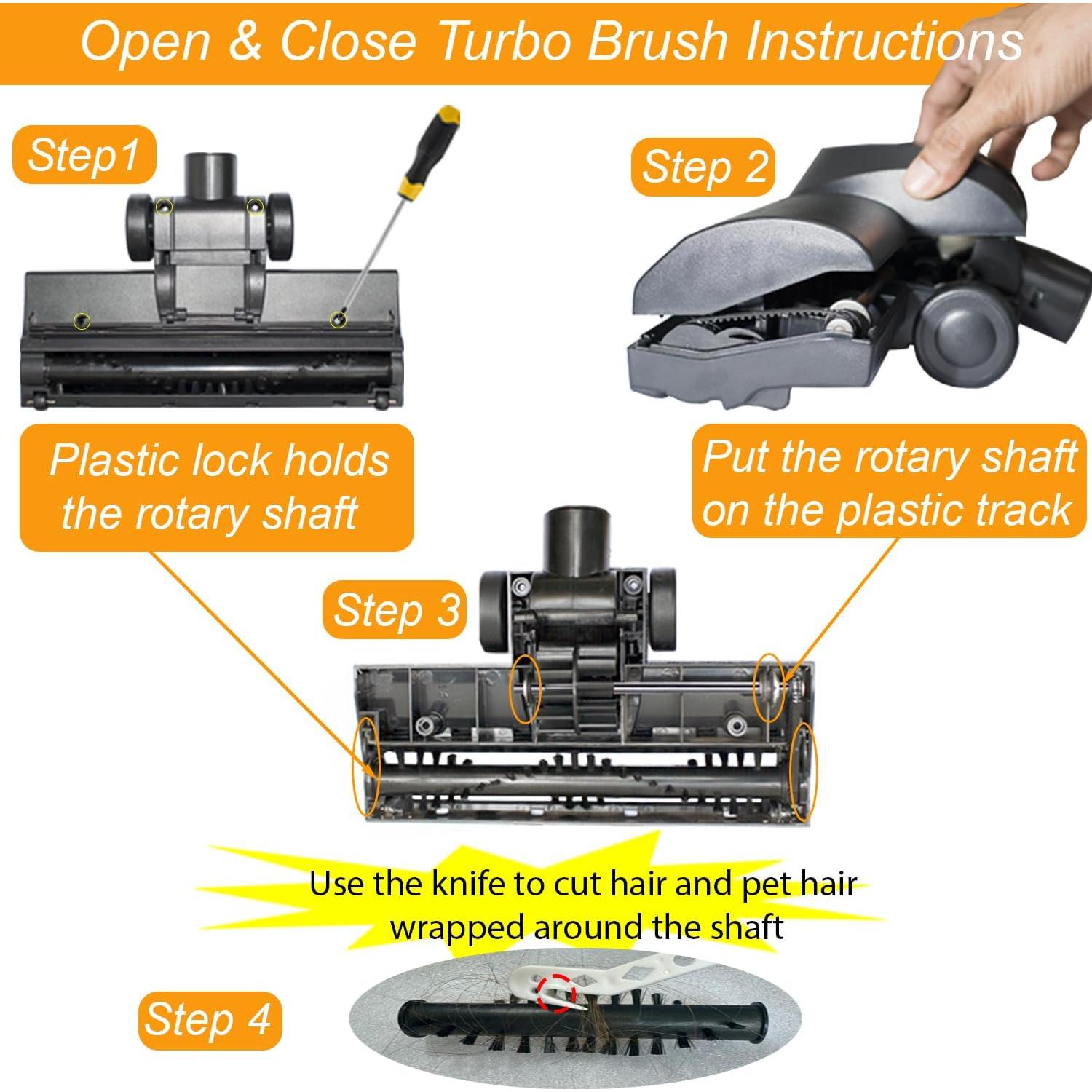 Cabezal de Cepillo Turbo Miele para Aspiradora 35mm - Pelo de Mascota