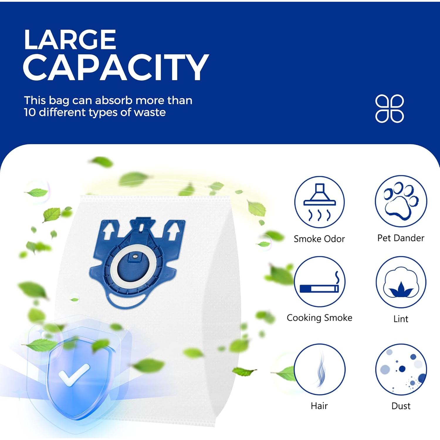 Bolsas de Aspiradora Improvedhand GN para Miele C1 C2 C3 - 6 Pzas