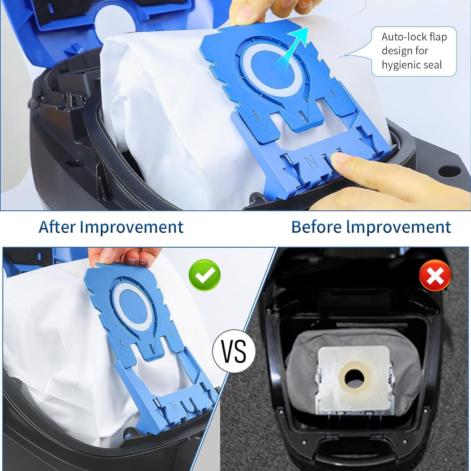 Paquete de 12 Bolsas de Aire 3D Gepphill para Aspiradora Miele