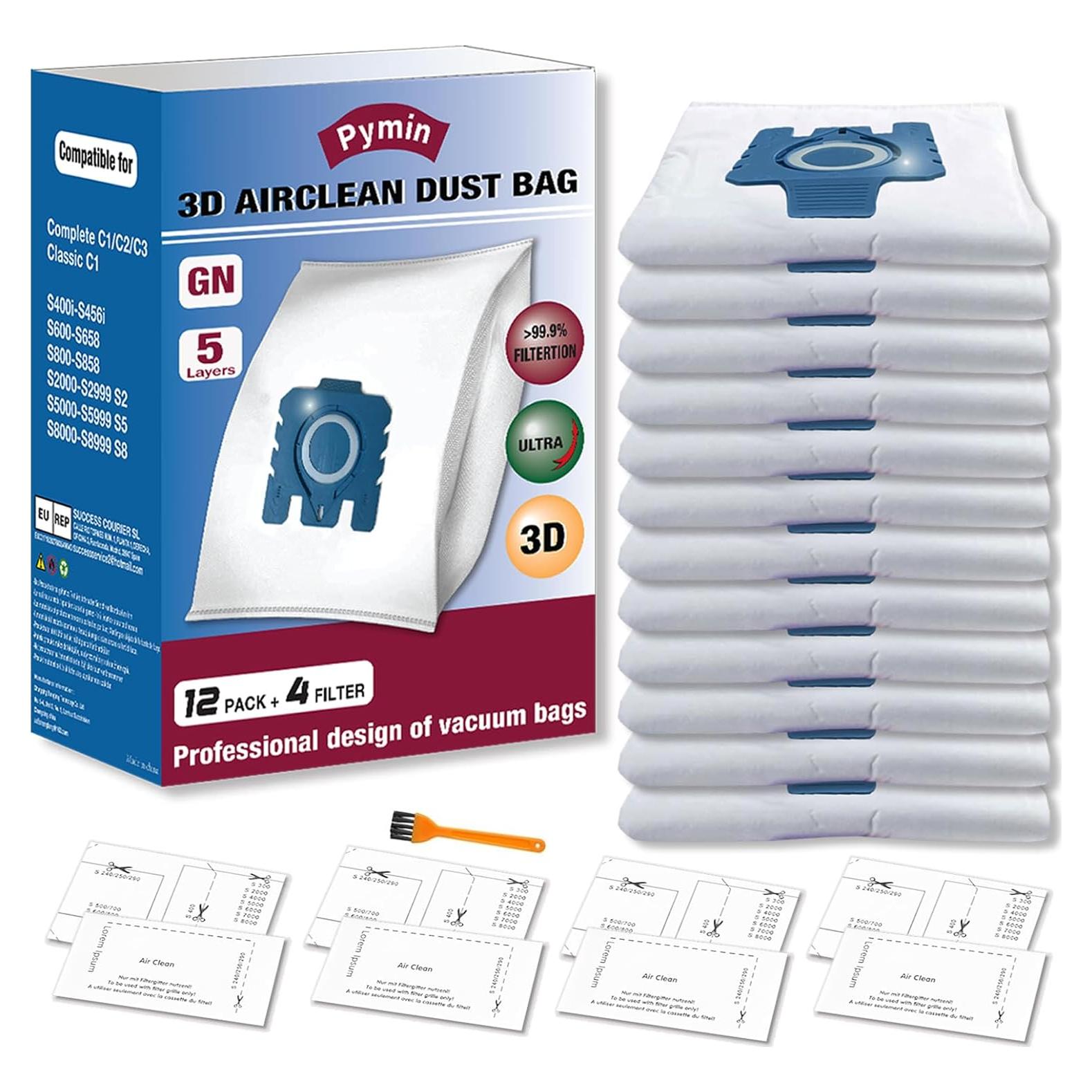 Paquete de 12 bolsas de vacío Pymin para Miele GN