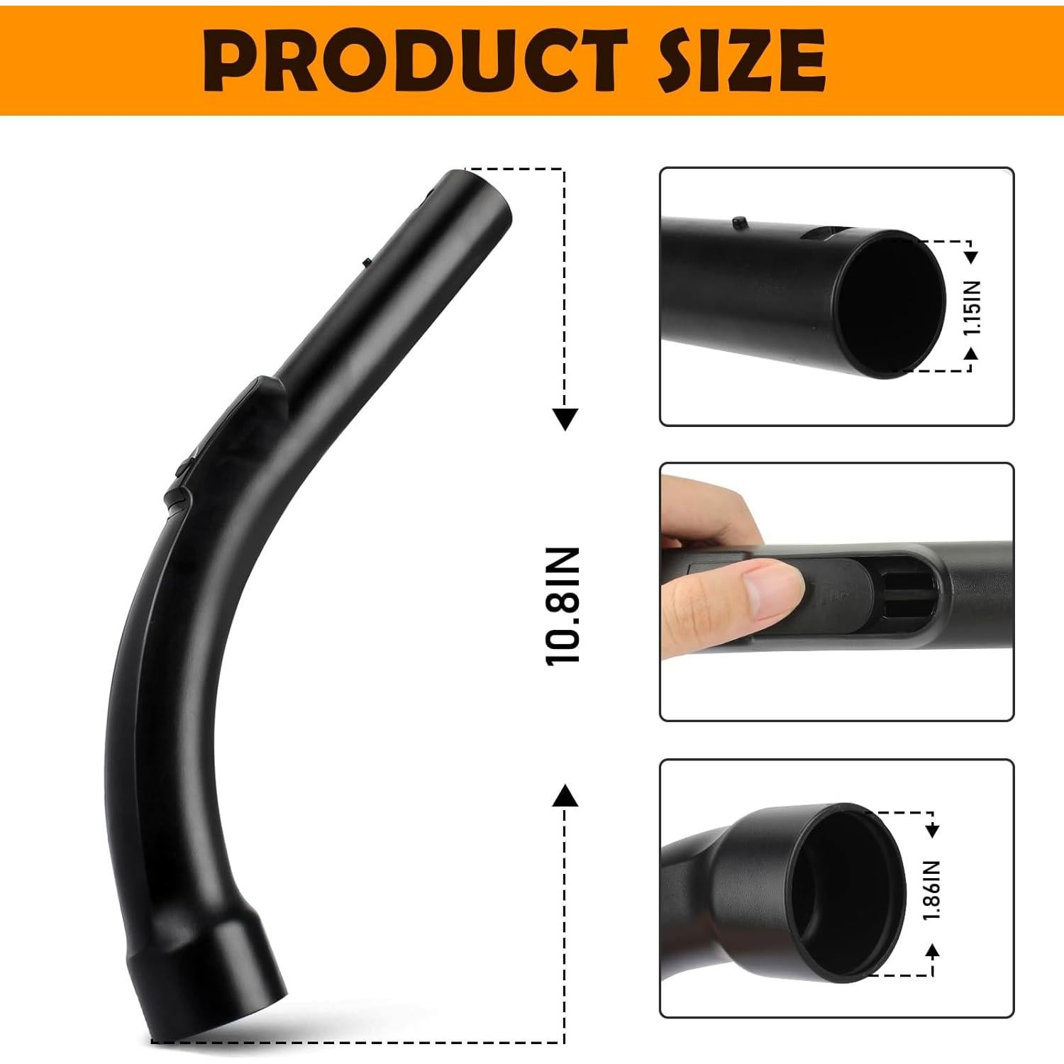 Mango Curvado de Plástico CHAR YONG para Aspiradora Miele 5269091