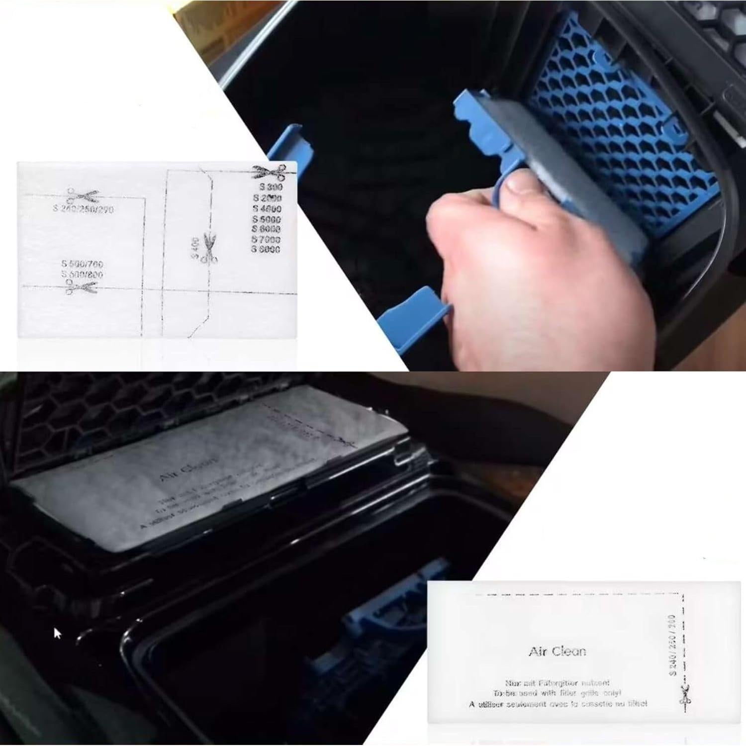 Paquete de 6 Filtros AirClean Octcosy para Aspiradoras Miele