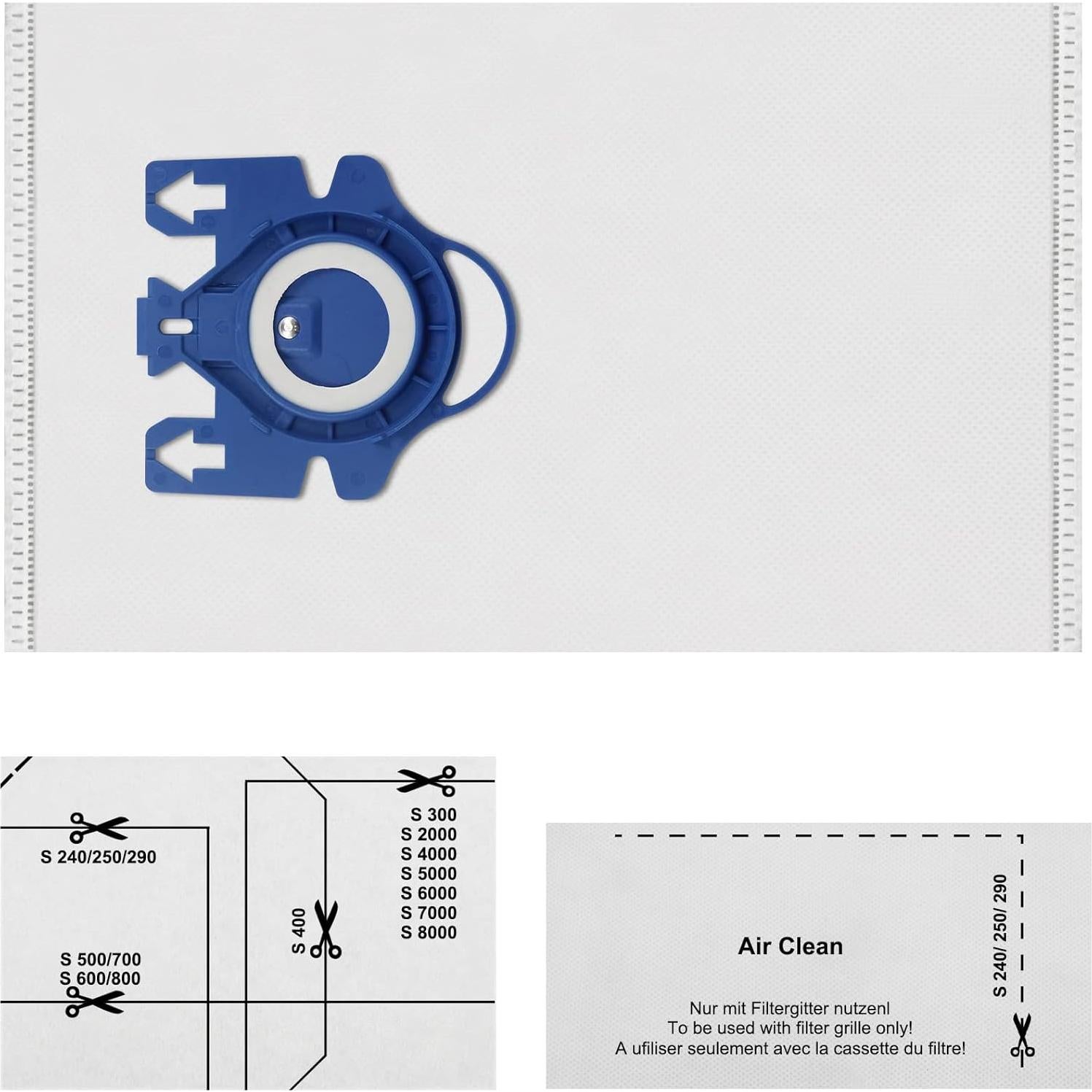 Paquete de 12 bolsas de aire 3D Bitionful GN para Miele