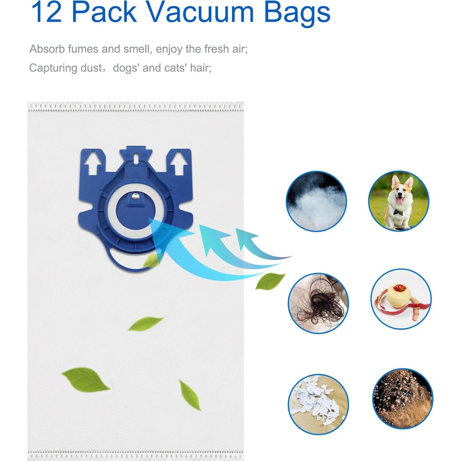 Paquete de 12 bolsas de aire 3D Bitionful GN para Miele