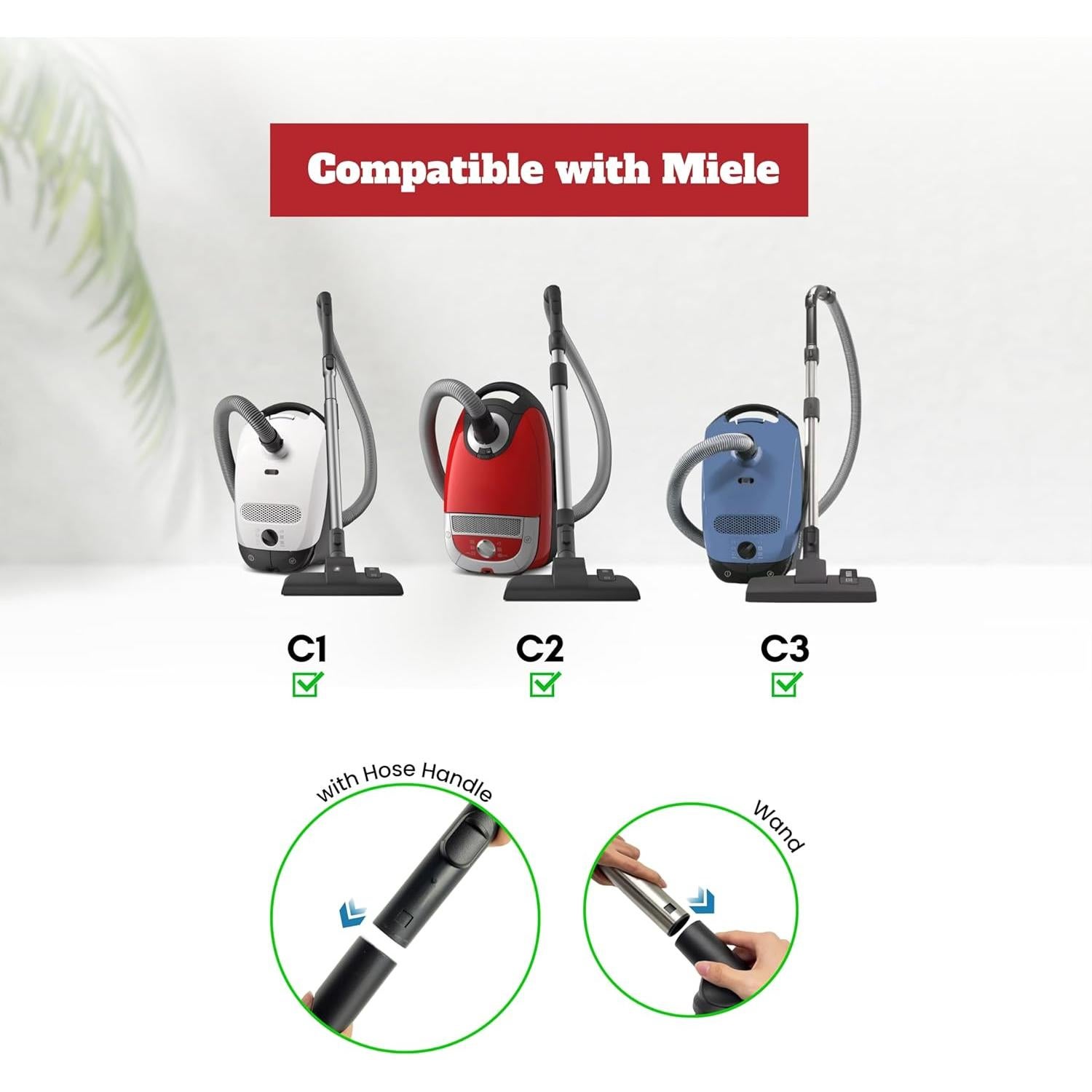 Kit de Accesorios de Aspiradora GHAMADE para Miele C1 C2 C3