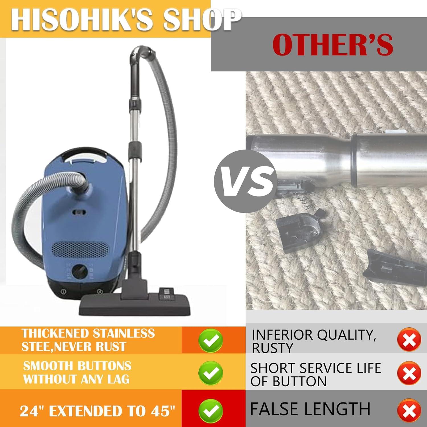 Varilla de Extensión Miele C1 C2 C3 Acero Inoxidable 59.94-99.84 cm