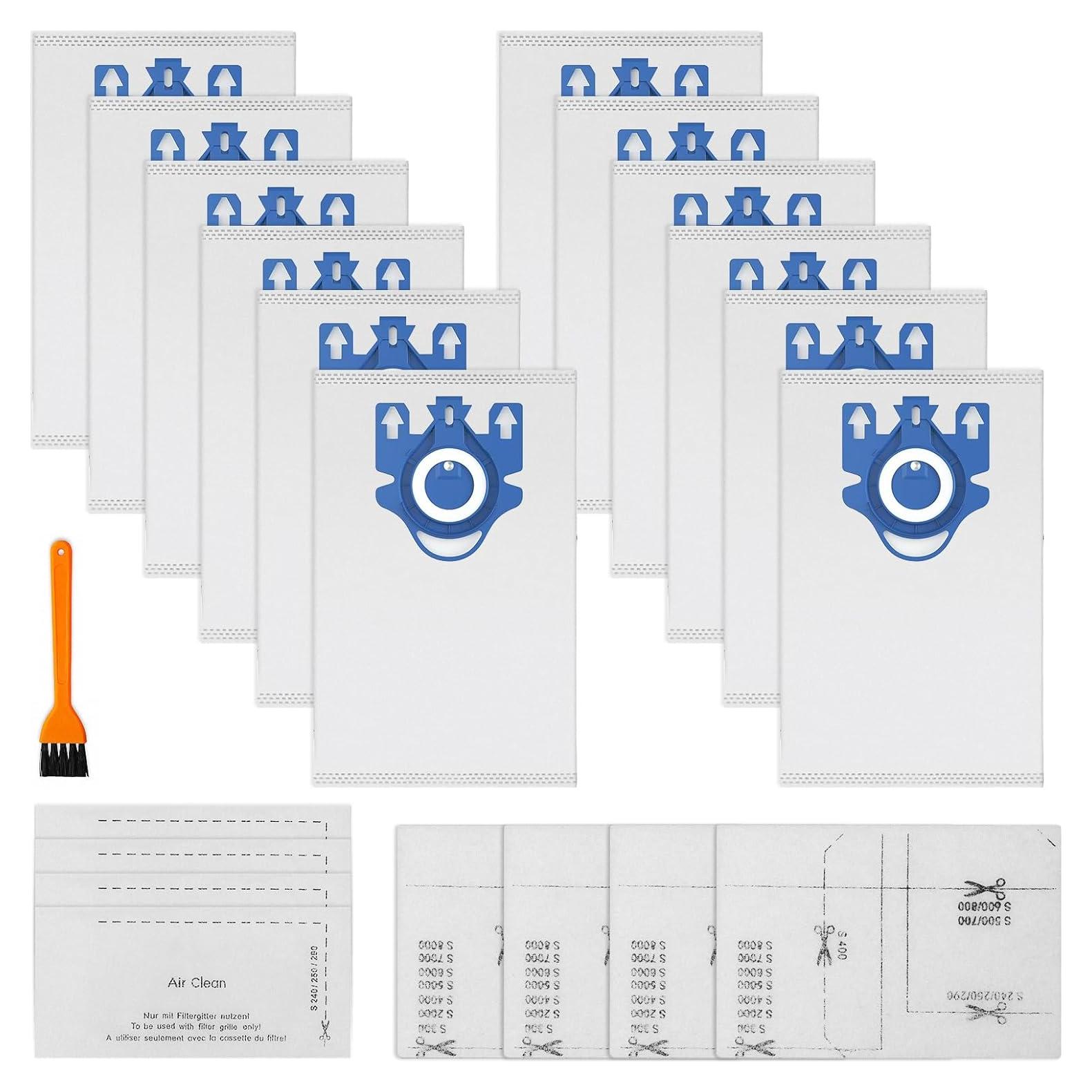 Bolsas de Aspiradora LemonQueen GN 3D Airclean - 12 Pzas + 4 Filtros