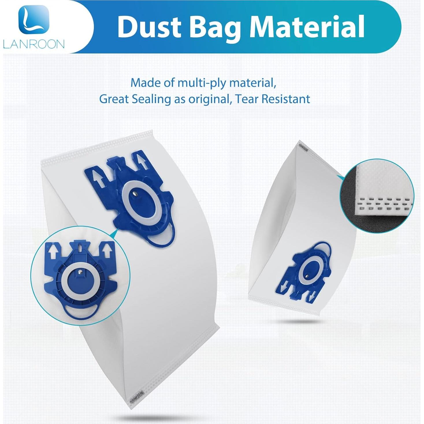 Paquete de 24 Bolsas GN LANROON para Aspiradoras Miele