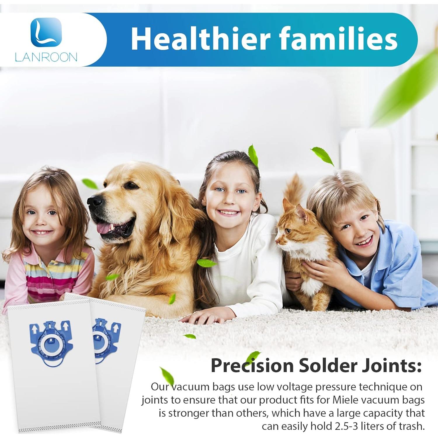 Paquete de 24 Bolsas GN LANROON para Aspiradoras Miele