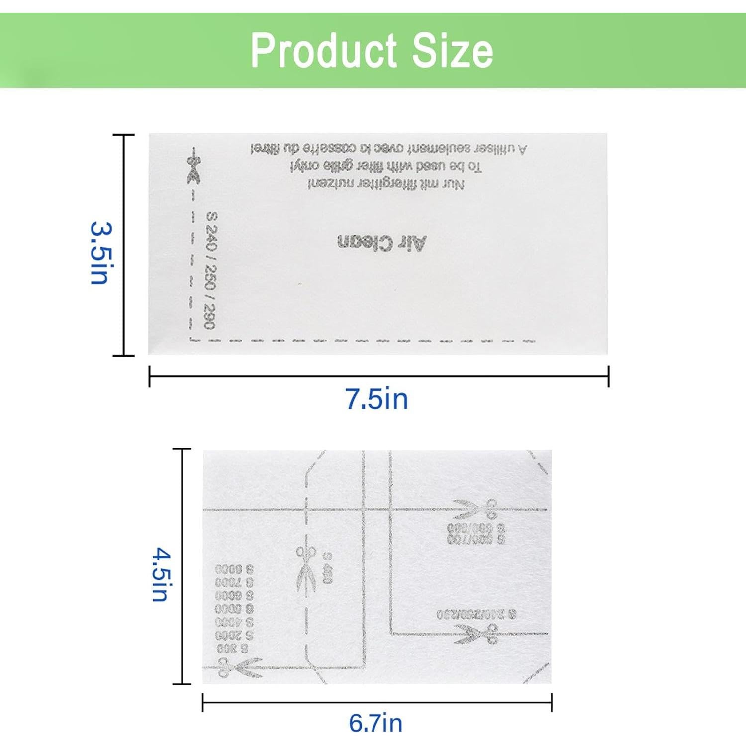 8 Filtros de Aire y Motor MalhSlix para Aspiradoras Miele
