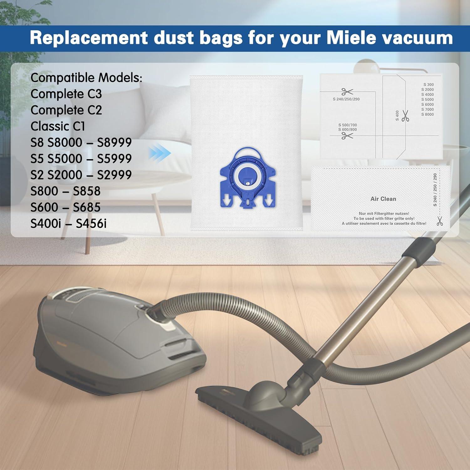 Paquete de 12 bolsas de polvo Spofan GN para aspiradoras Miele