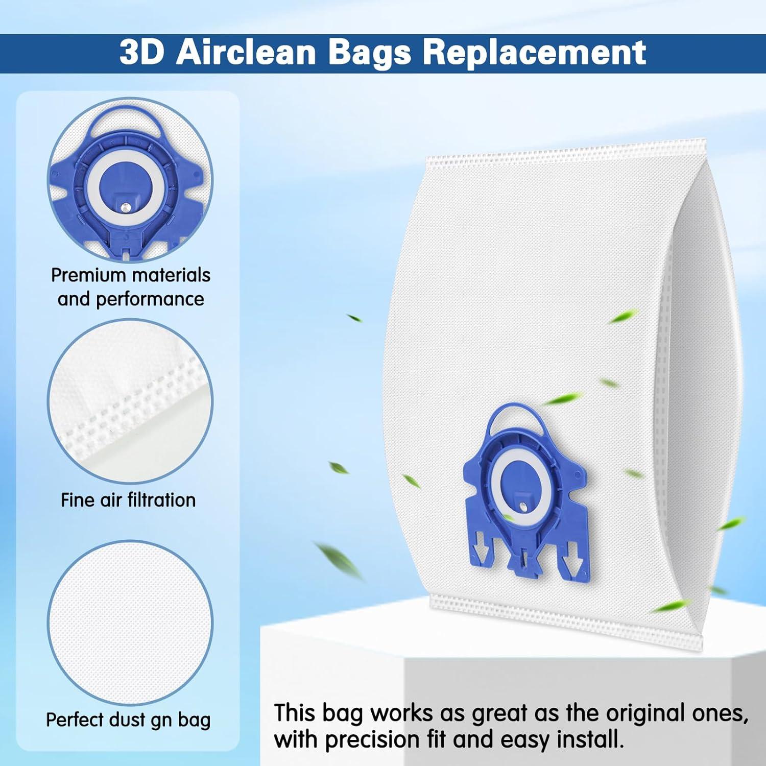 Paquete de 12 bolsas de polvo Spofan GN para aspiradoras Miele