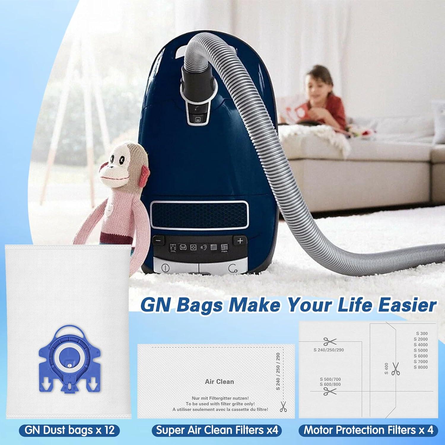 Paquete de 12 bolsas de polvo Spofan GN para aspiradoras Miele