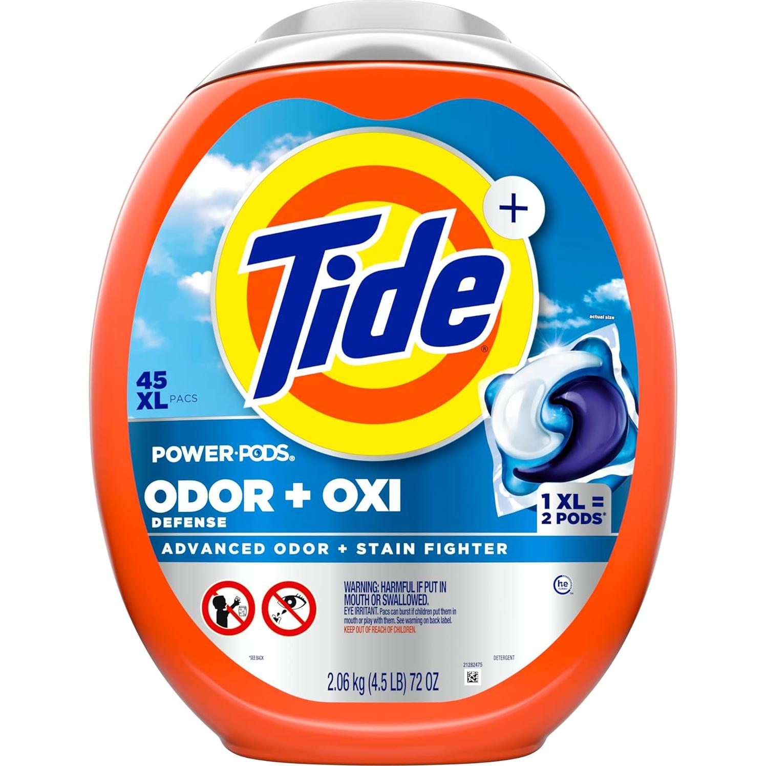 Detergente para Ropa Tide PODS 3 en 1 - 45 Paquetes - Olores