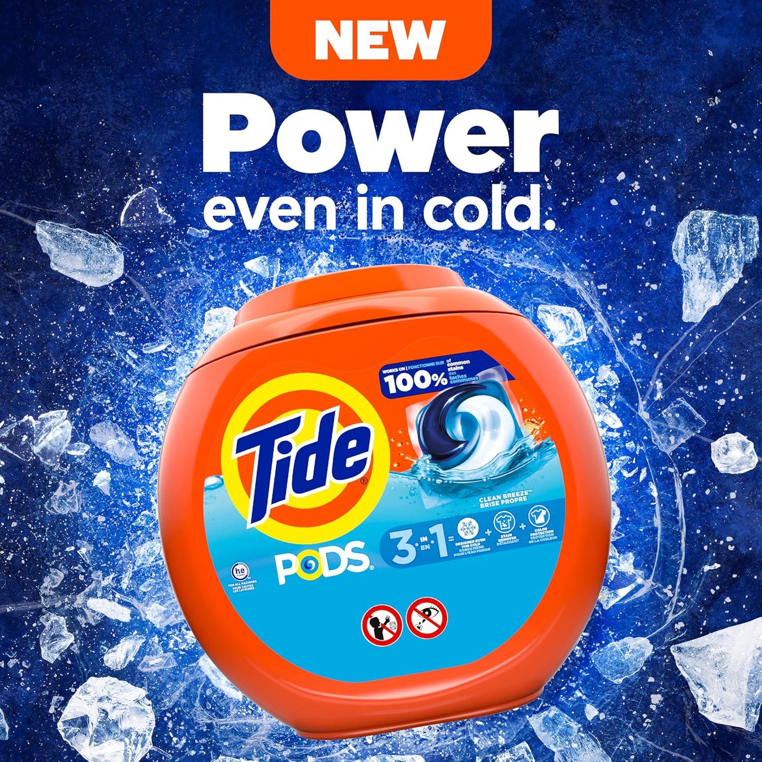 Tide PODS Jabón Detergente para Ropa 112 unidades Brisa Limpia