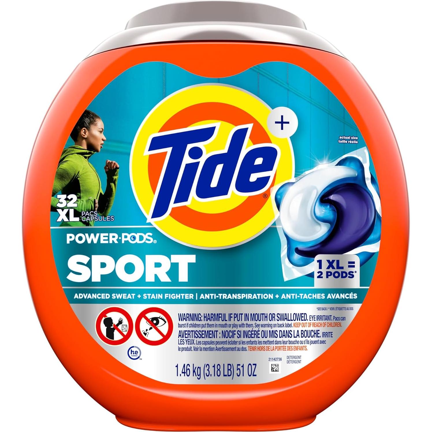 Detergente Tide Power Pods Febreze Sport 32 Unidades 1.36 kg