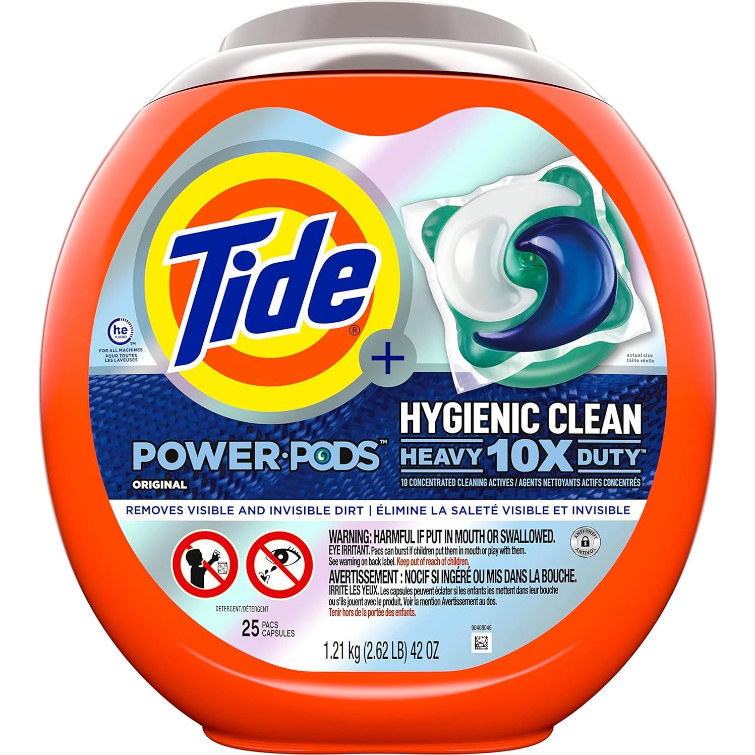 Detergente para Ropa Tide 10X Poder PODS Original 25 Unidades