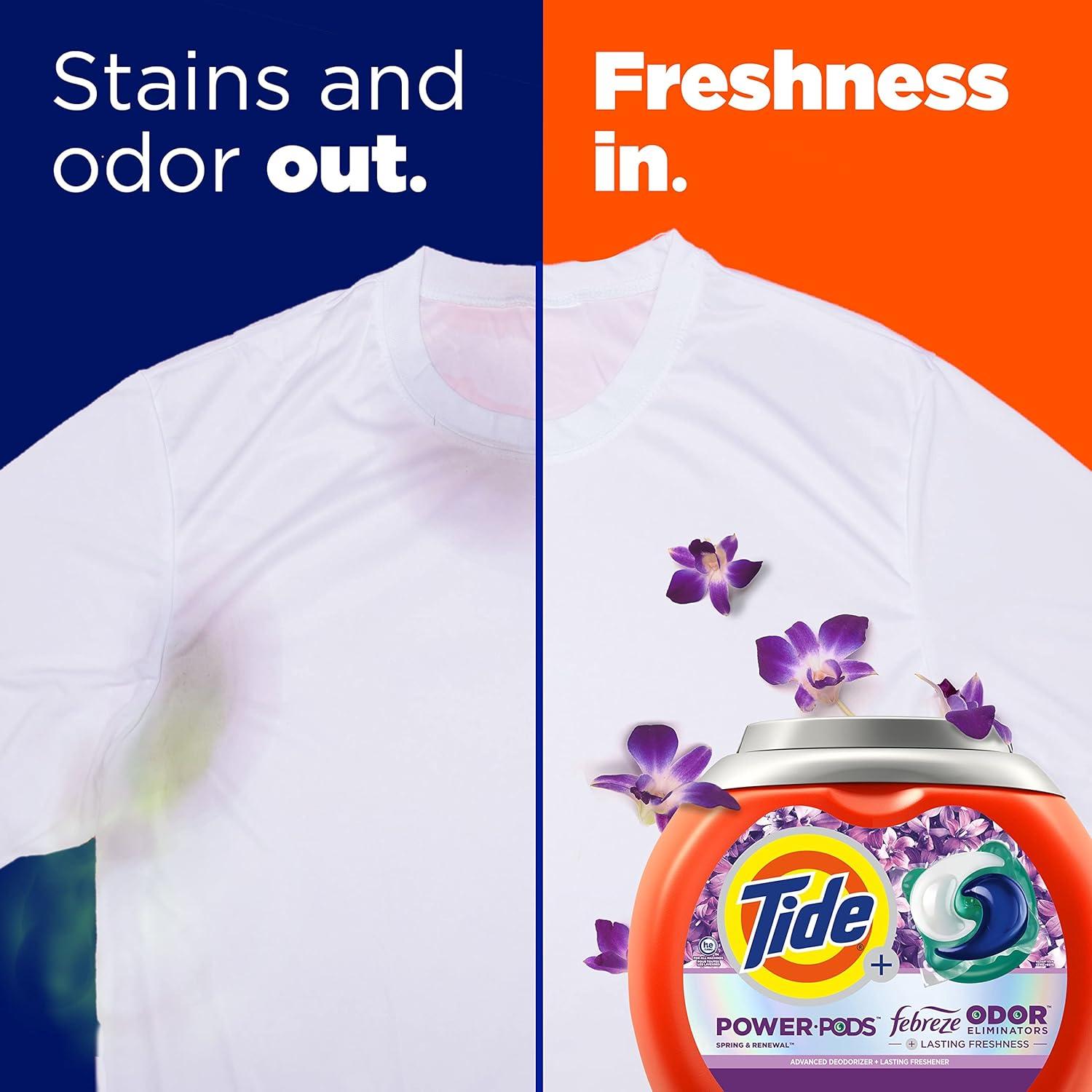 Detergente para Ropa Tide Power Pods 32 Pacs Aroma Primavera