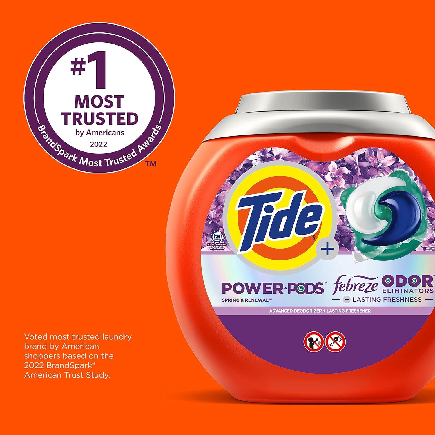 Detergente para Ropa Tide Power Pods 32 Pacs Aroma Primavera