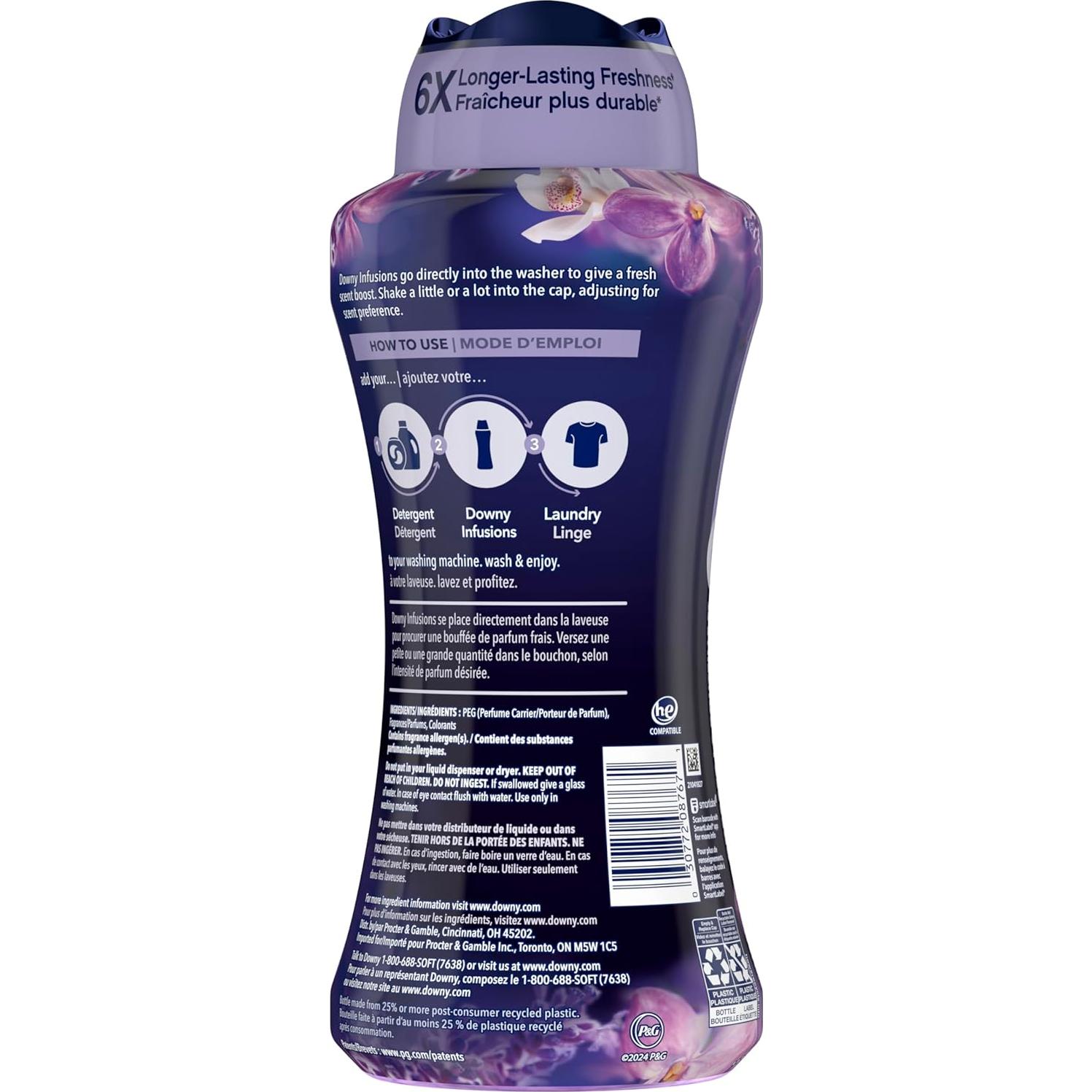 Perlas Aumentadoras de Aroma Downy Infusions CALM 680 g Lavanda Vainilla