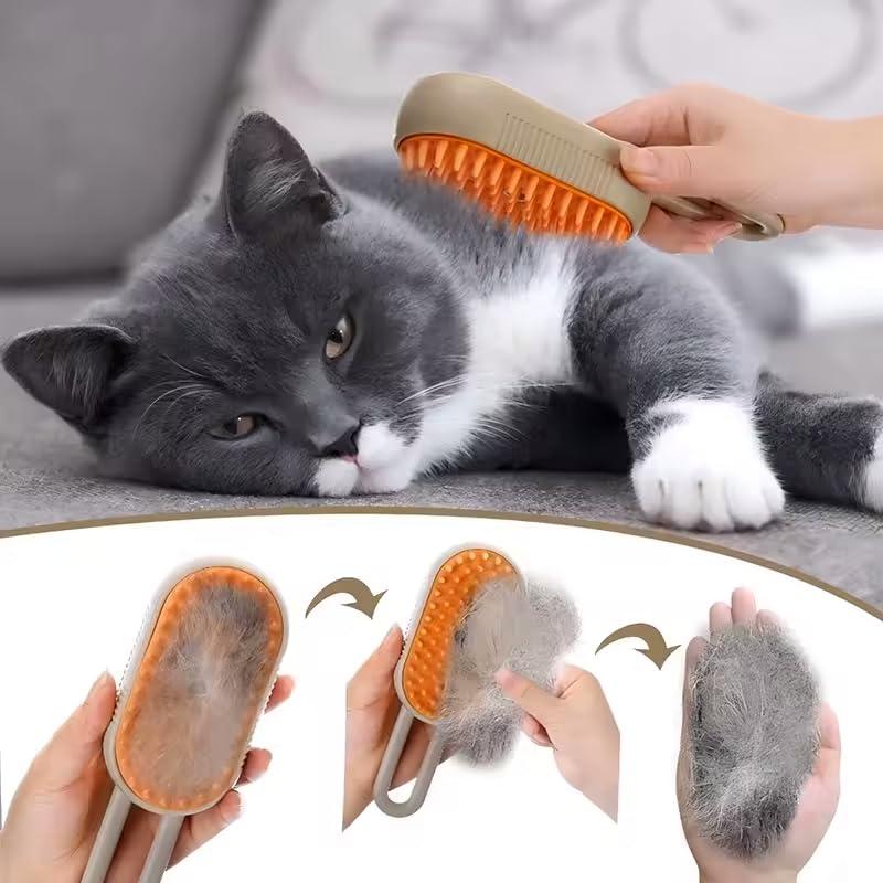 Cepillo de Vapor 4-en-1 Baishun para Gatos y Perros