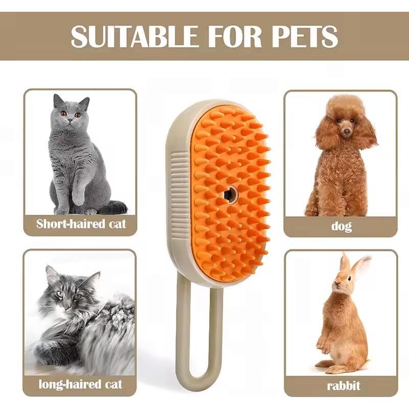 Cepillo de Vapor 4-en-1 Baishun para Gatos y Perros