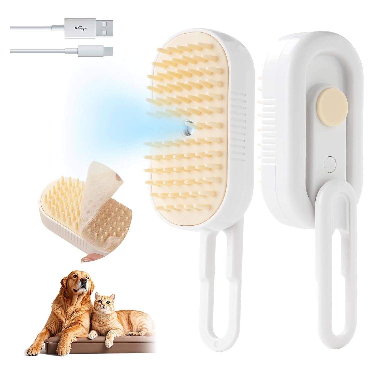 Cepillo de Spray Suave GooCare para Gatos y Perros 3 en 1