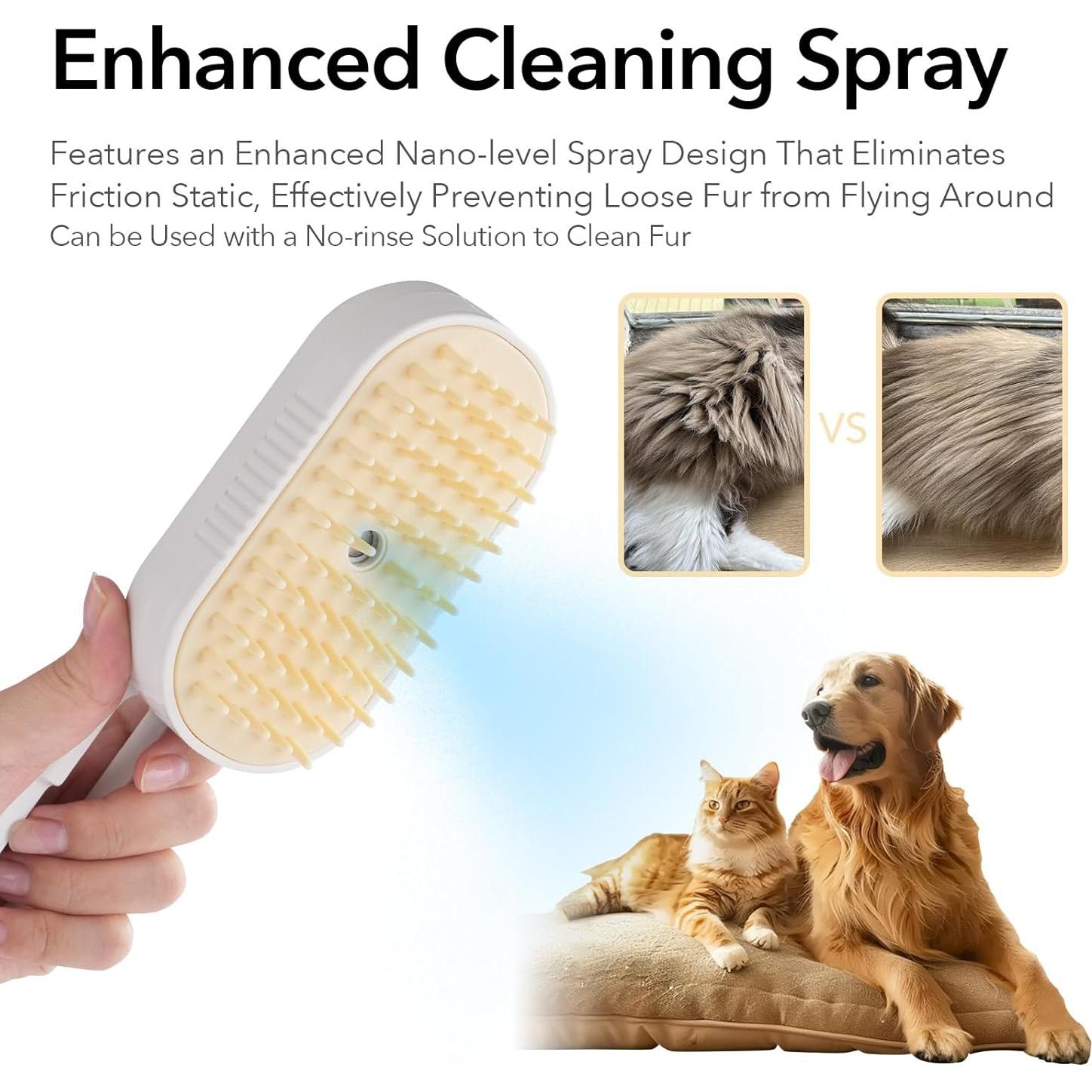 Cepillo de Spray Suave GooCare para Gatos y Perros 3 en 1