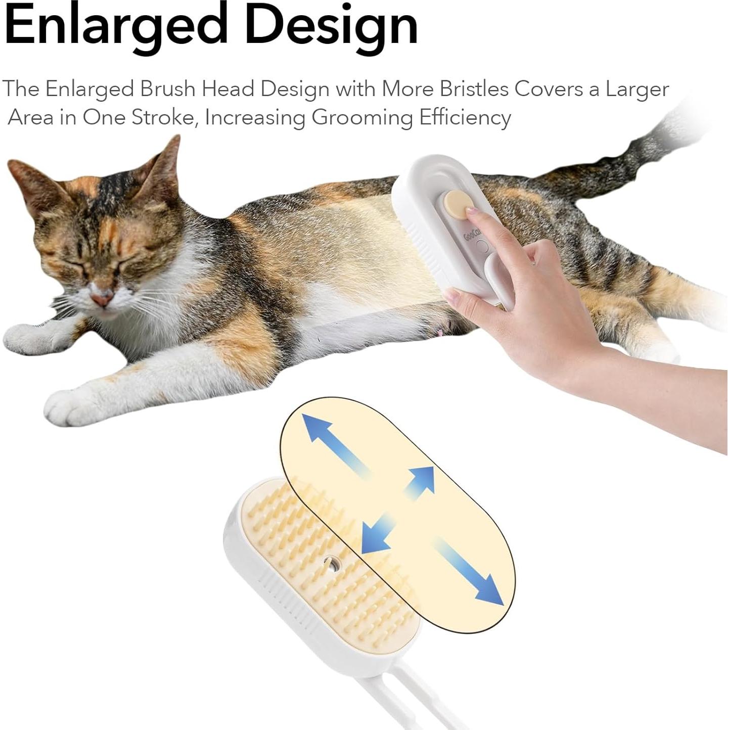 Cepillo de Spray Suave GooCare para Gatos y Perros 3 en 1