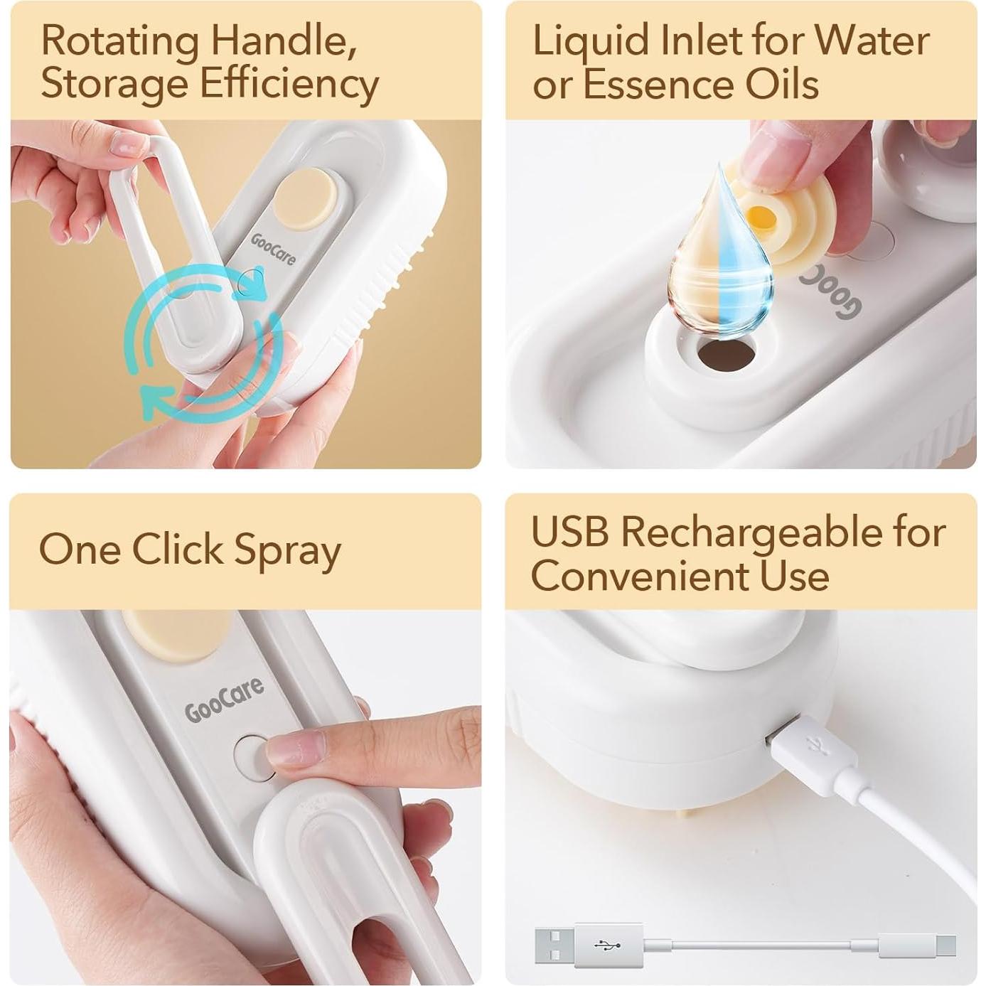 Cepillo de Spray Suave GooCare para Gatos y Perros 3 en 1