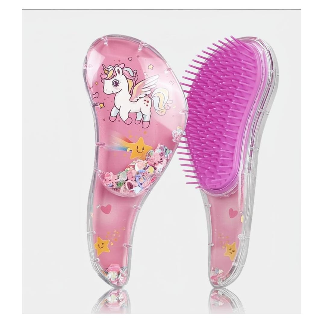 Cepillo Desenredante Unicornio Virano - Cabello Rizado y Lacio