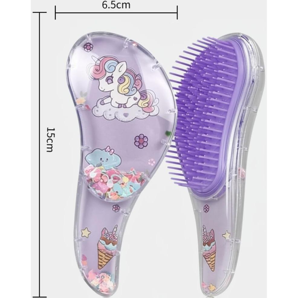 Cepillo Desenredante Unicornio Virano - Cabello Rizado y Lacio