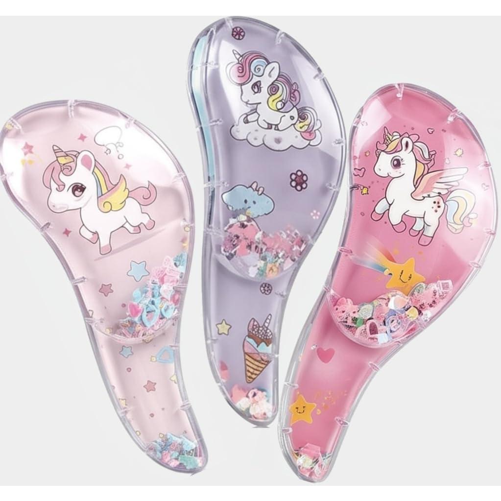 Cepillo Desenredante Unicornio Virano - Cabello Rizado y Lacio