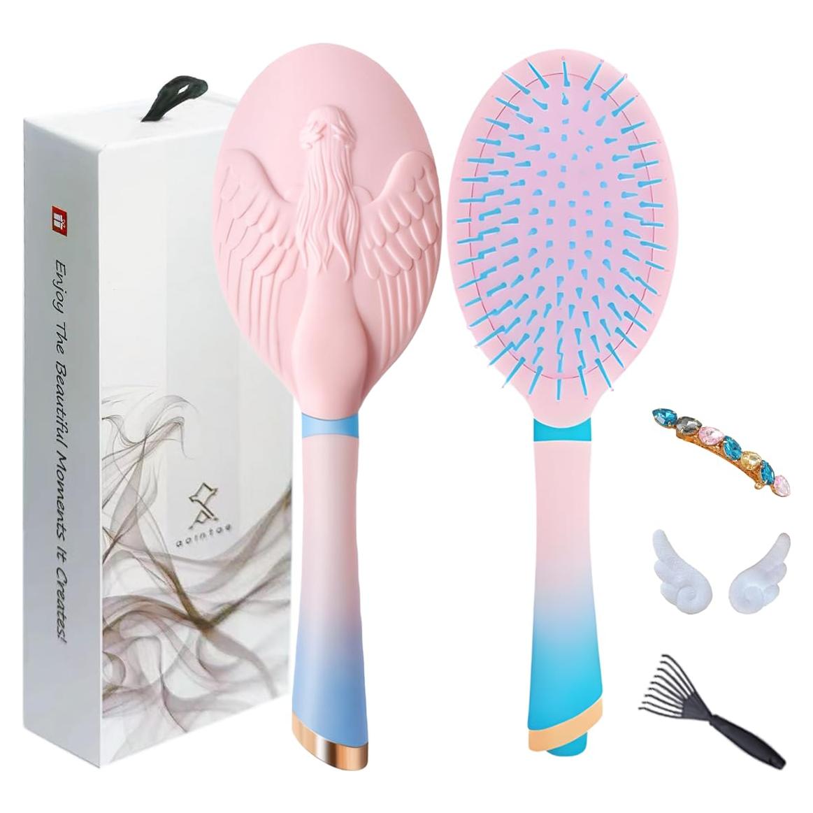 Cepillo Desenredante AORNTAE Rosa - Anti-Estático y Suave