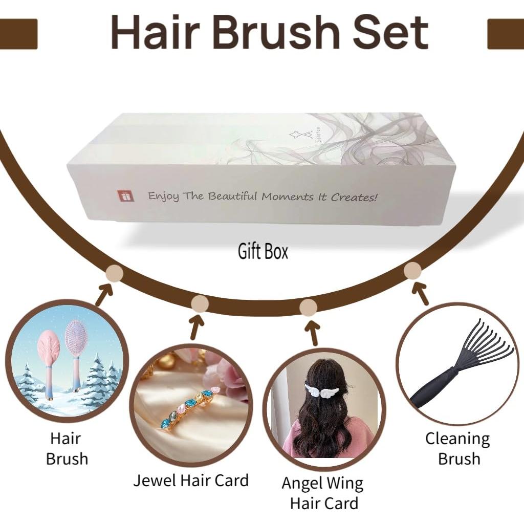 Cepillo Desenredante AORNTAE Rosa - Anti-Estático y Suave