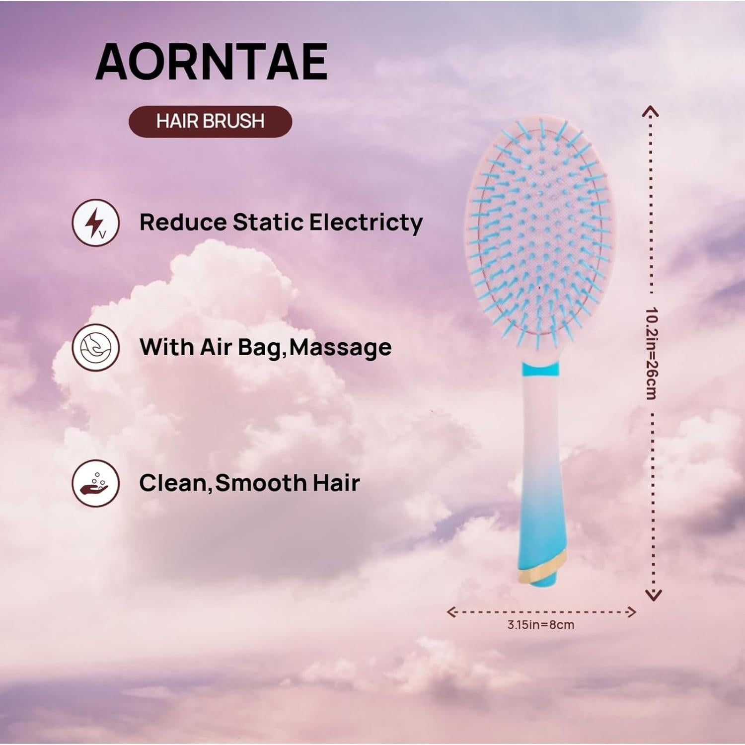 Cepillo Desenredante AORNTAE Rosa - Anti-Estático y Suave