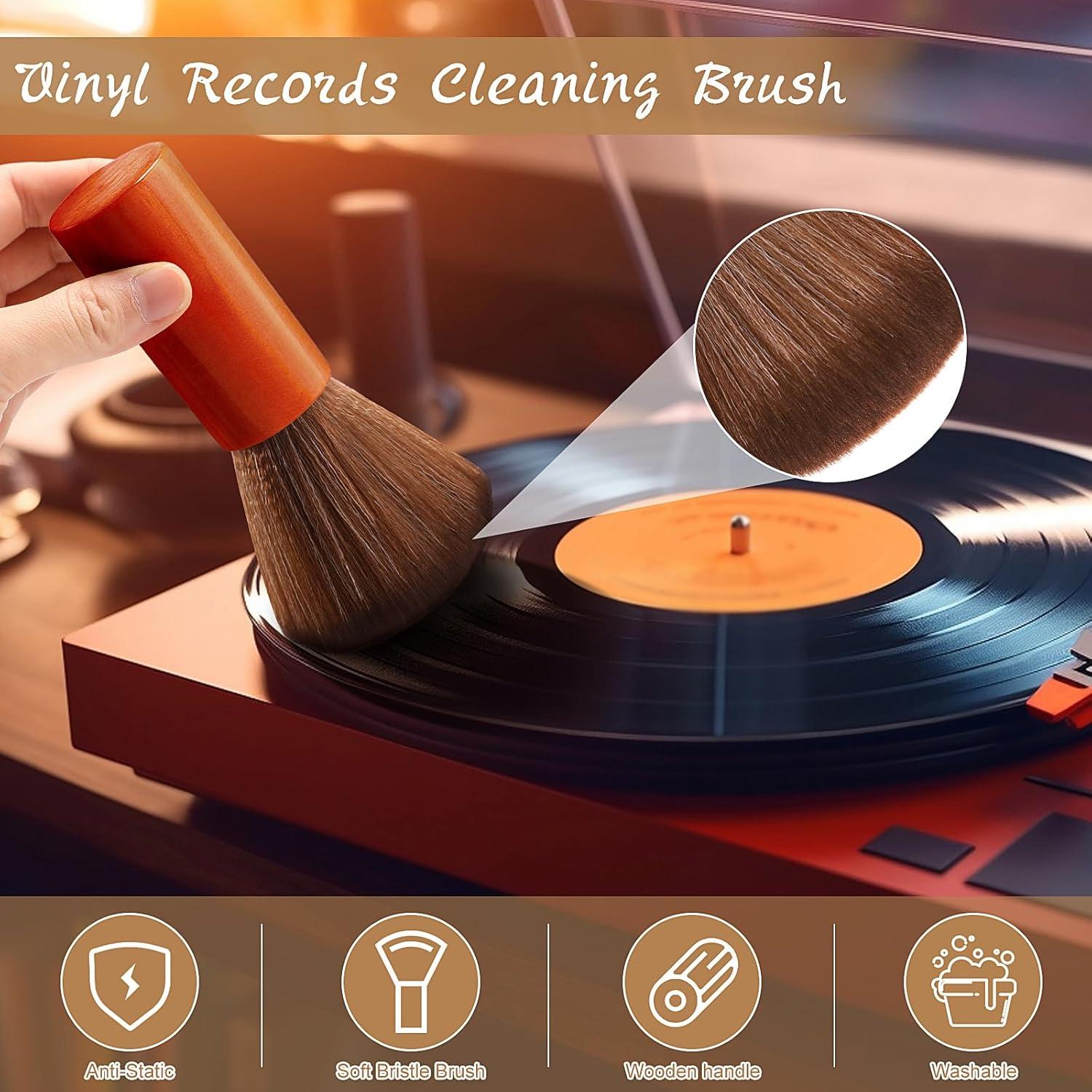 Kit de 3 Cepillos de Limpieza de Discos de Vinilo Ziliny