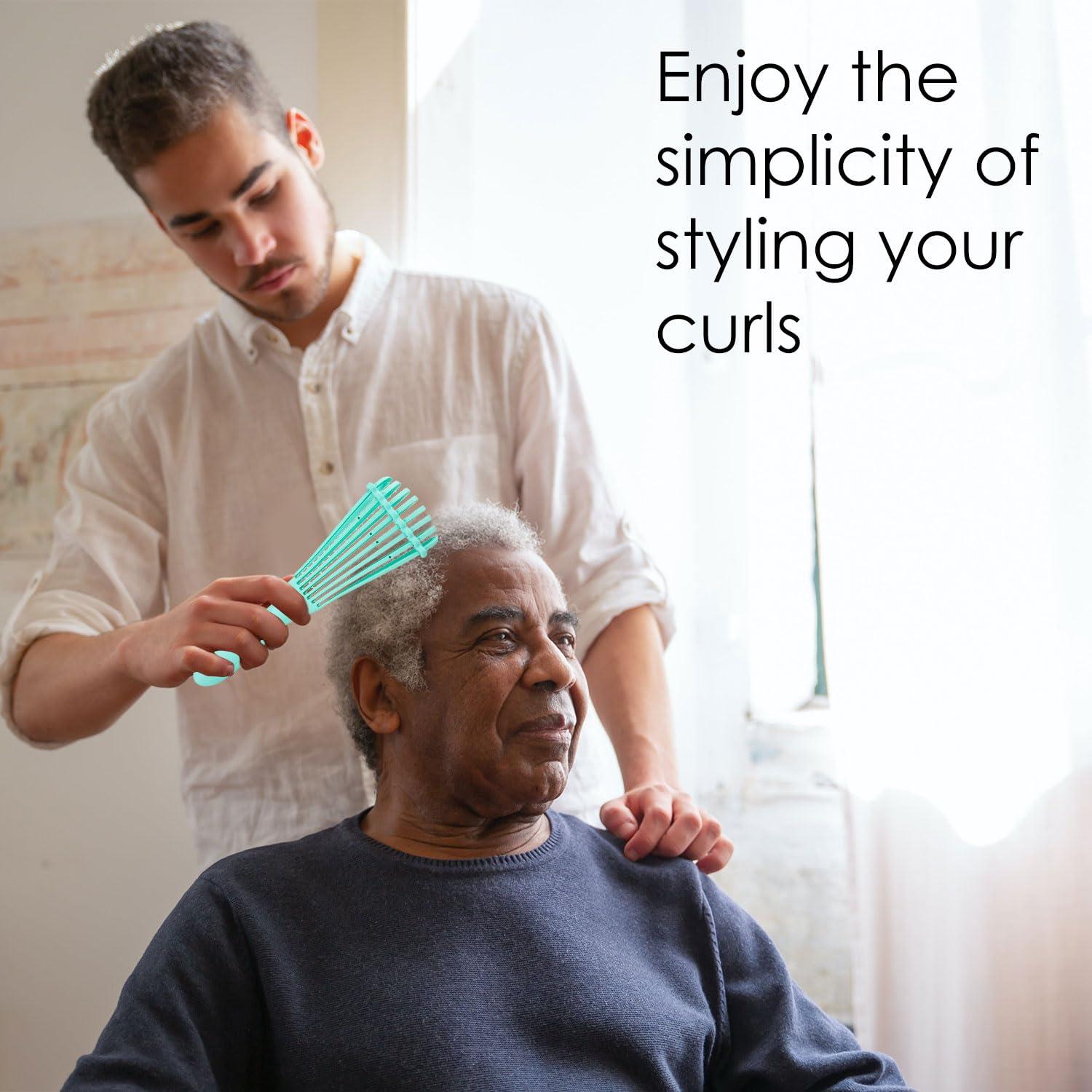 Cepillo Desenredante Seddy para Cabello Rizado Verde 24cm