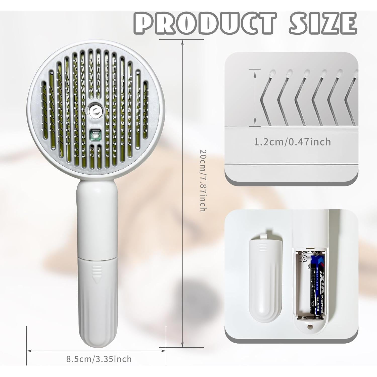 Cepillo de Vapor 2 en 1 CityinSky para Gatos y Perros - Control de Muda y Rocío