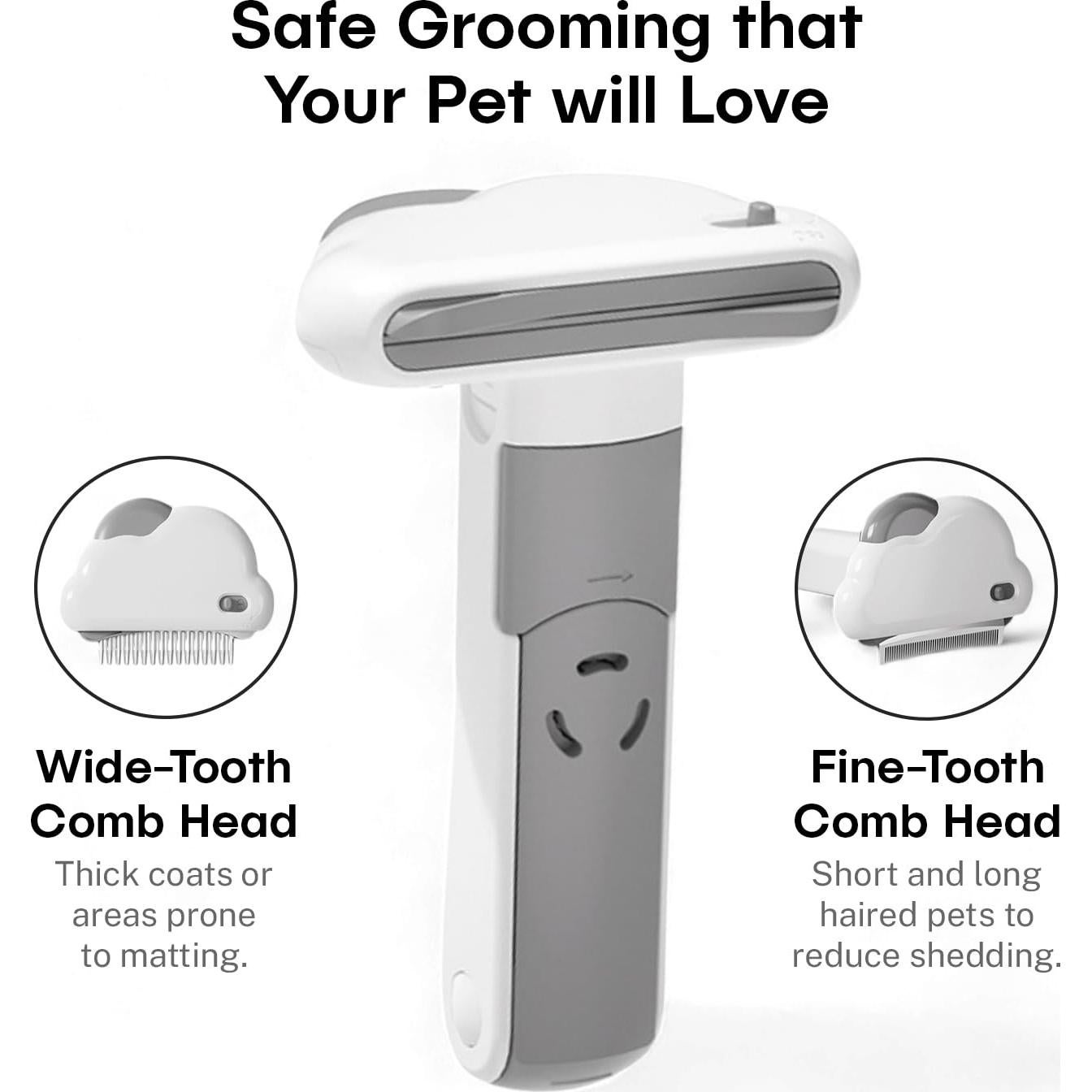 Cepillo de Aseo 3 en 1 Sinko para Gatos y Perros - Reduce Caída de Pelo