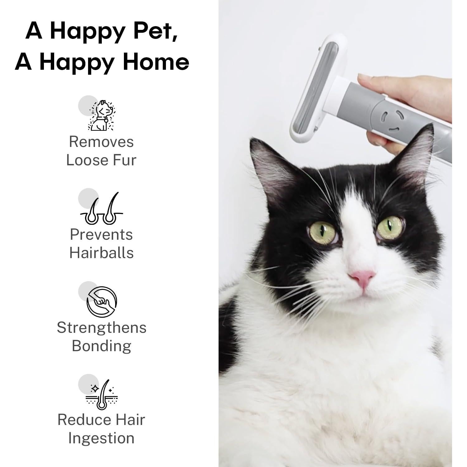 Cepillo de Aseo 3 en 1 Sinko para Gatos y Perros - Reduce Caída de Pelo