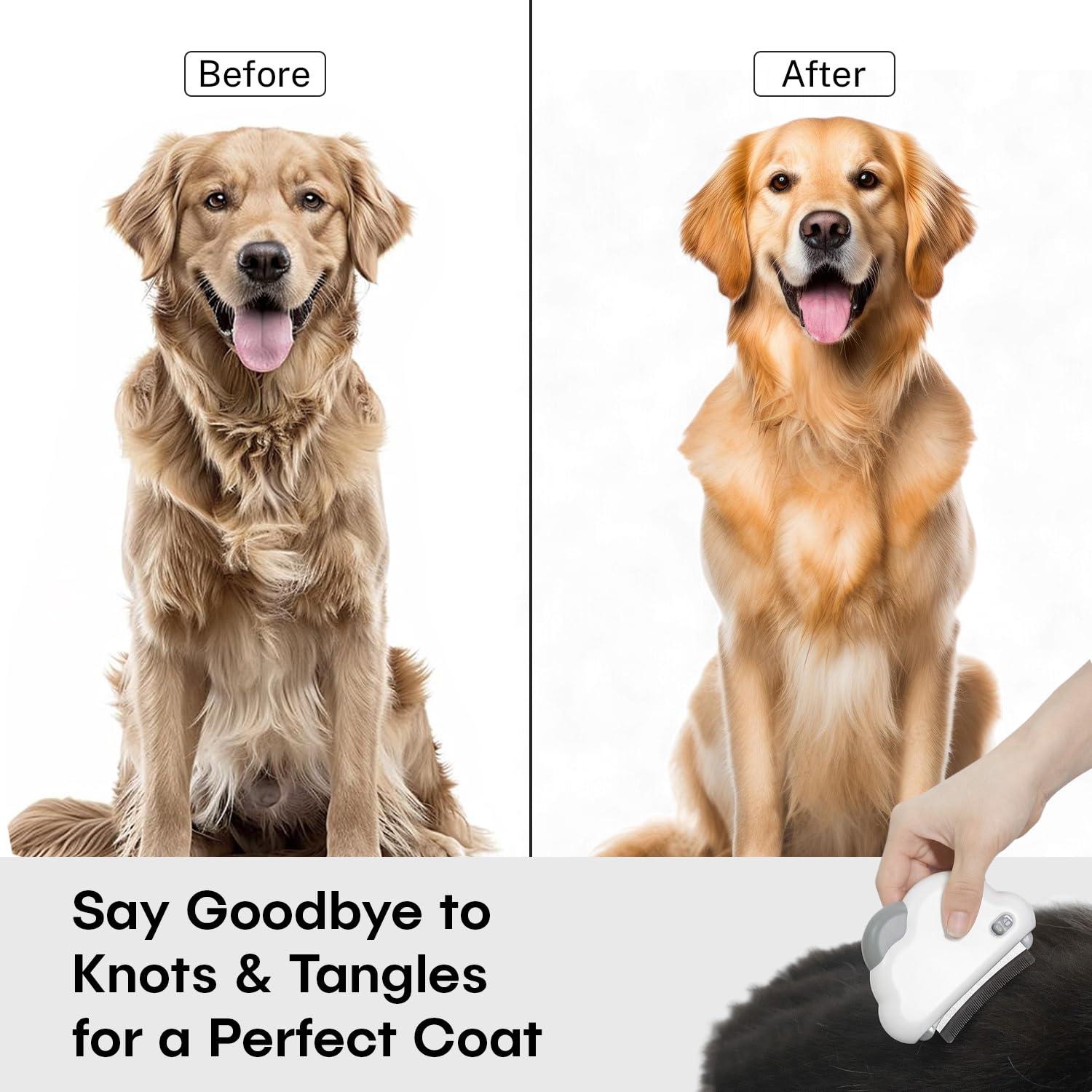 Cepillo de Aseo 3 en 1 Sinko para Gatos y Perros - Reduce Caída de Pelo