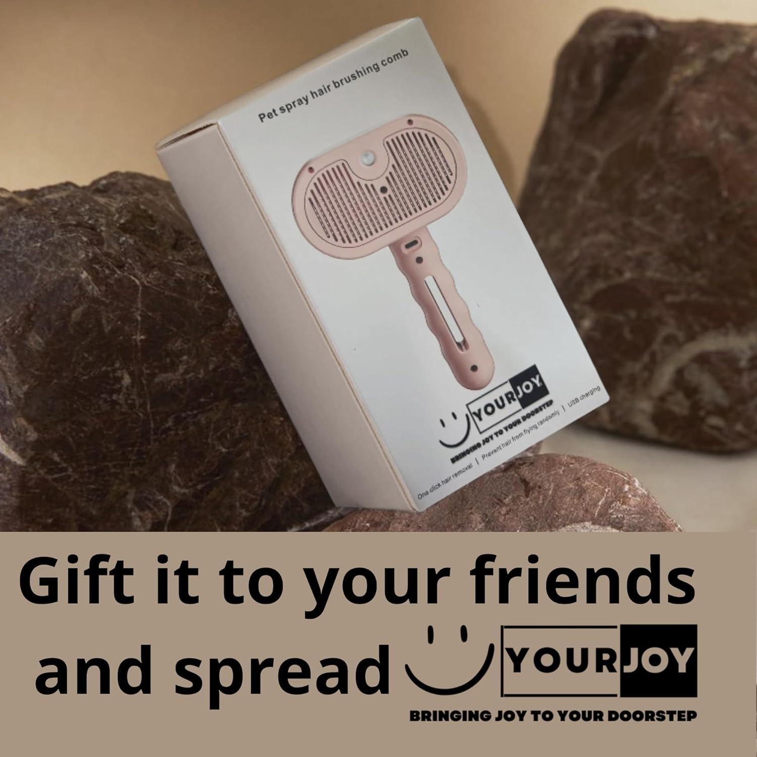 Cepillo de Vapor 4 en 1 Tu Alegría para Gatos y Perros - Blanco