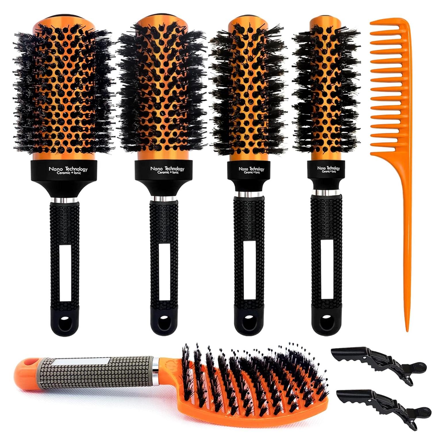 Juego de Cepillos Redondos MAXLINK con Iones Cerámicos - 5 Piezas